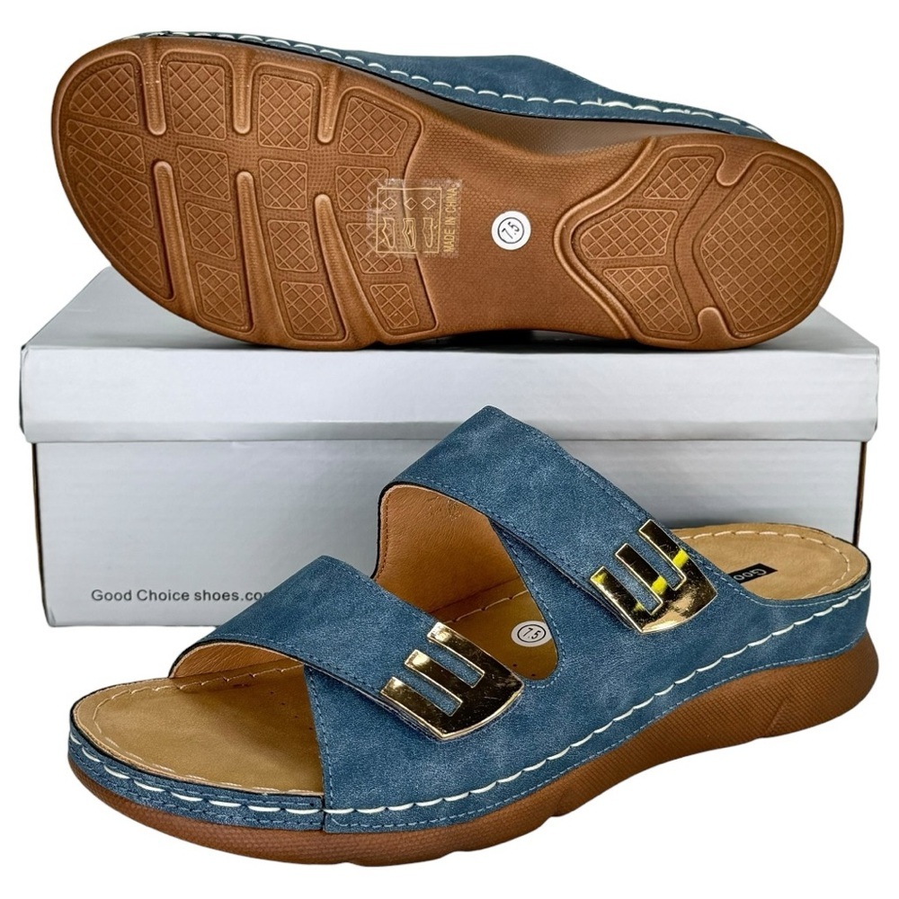 Good Choice Gretchen Navy Womens Sandals Size 7.5M - Picture 12 of 12